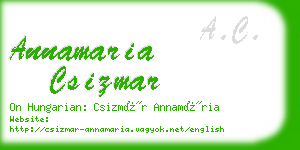 annamaria csizmar business card